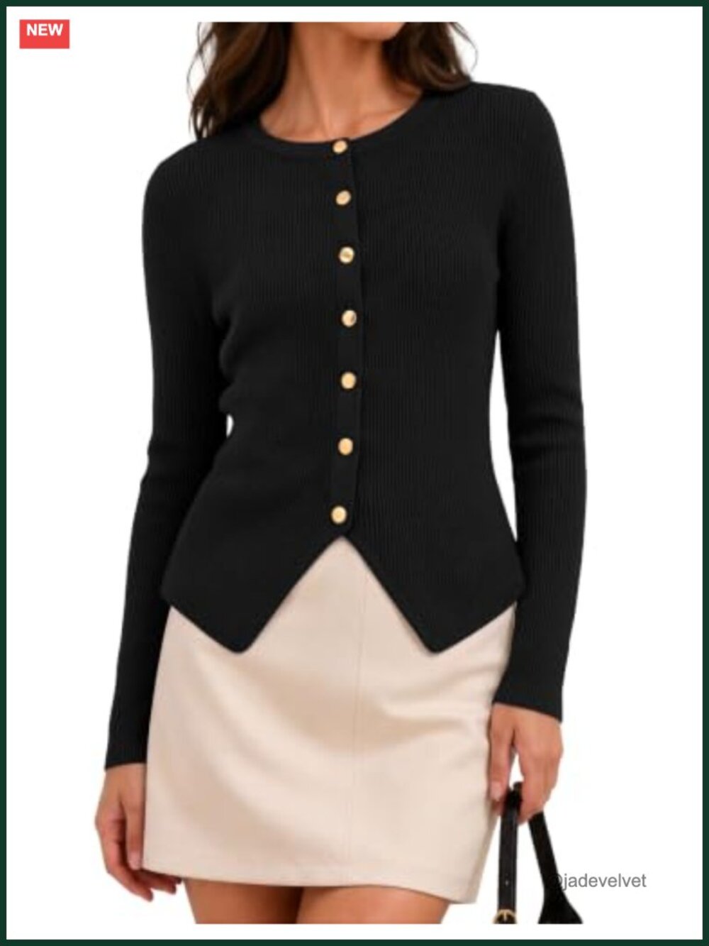 Ribbed Knit Button Down Long Sleeve Cardigan Sweater